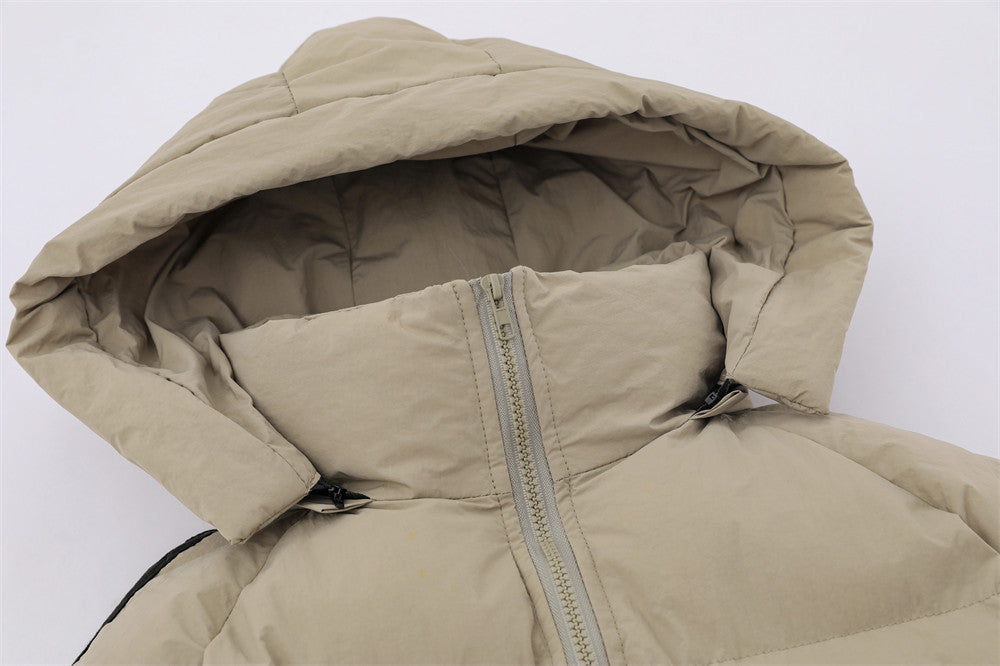 Long Below The Knee Hooded Cotton Jacket Male