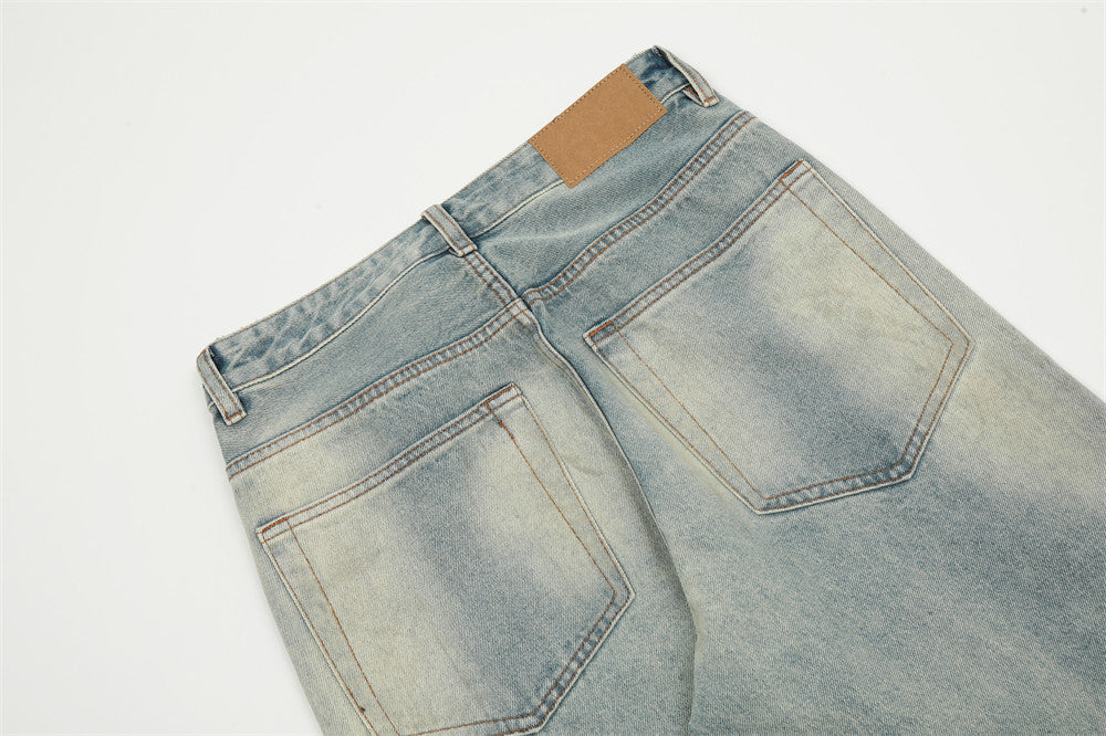 American Water Washed Hole Jeans For Men