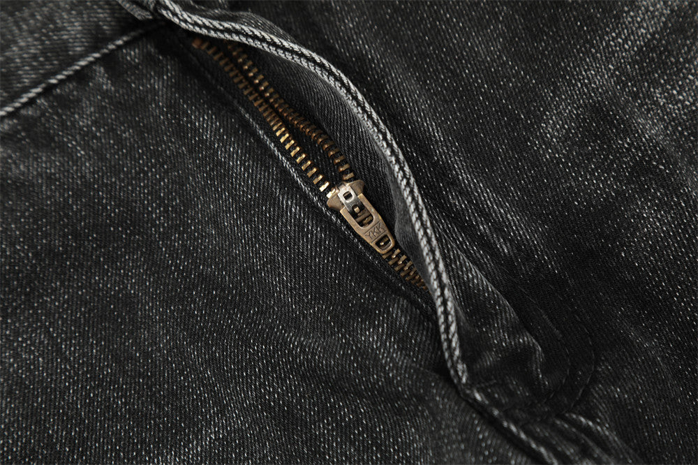 Washed And Worn Jeans American Retro Men