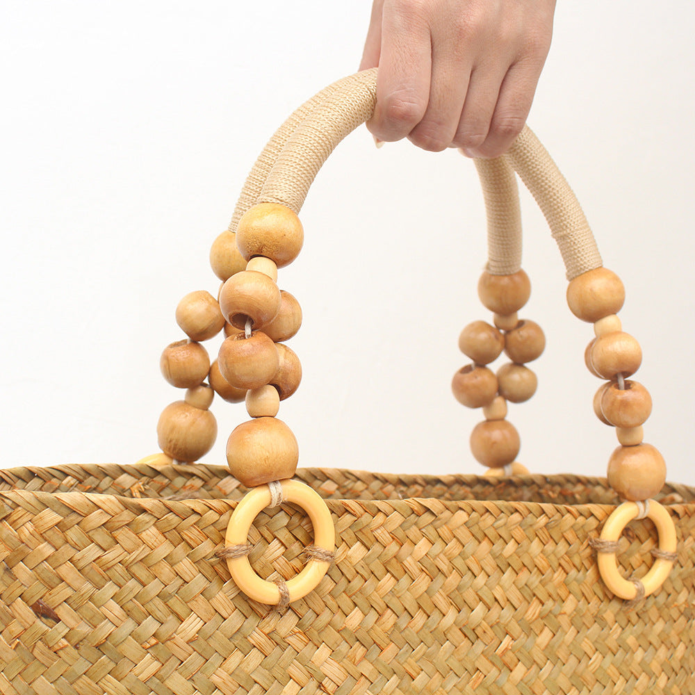 Straw Handbag Retro Large Capacity