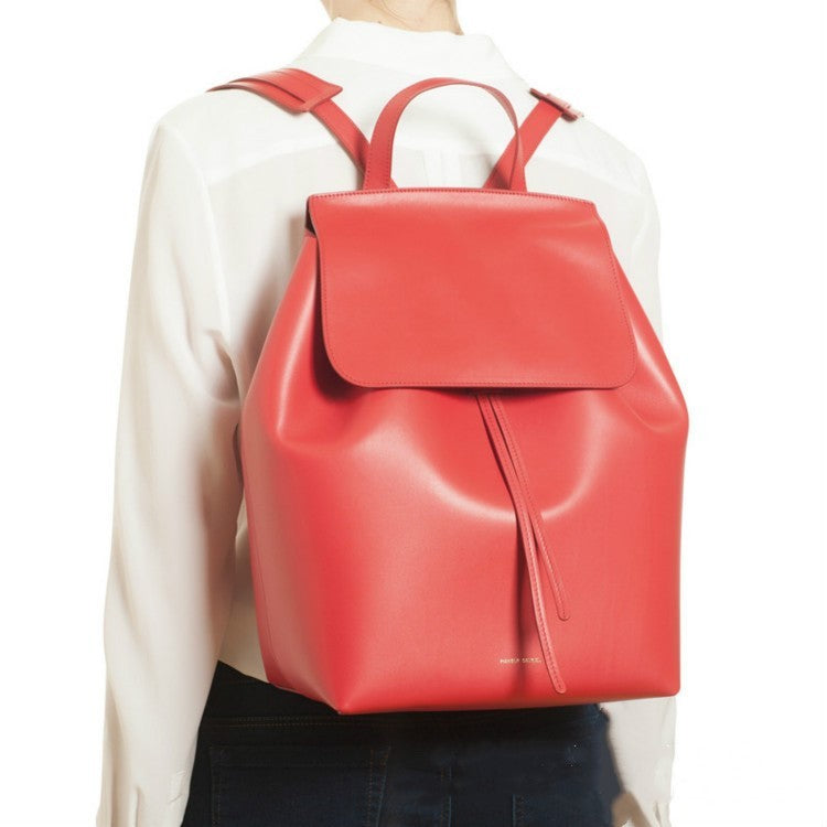 Travel handbag leather drawstring