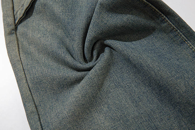 Fashion Personalized Washed Wide-leg Jeans Men