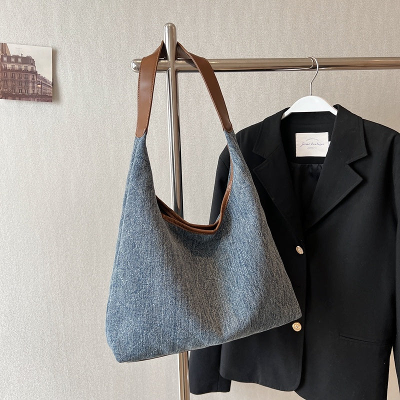 Casual Soft Top Denim Handbag