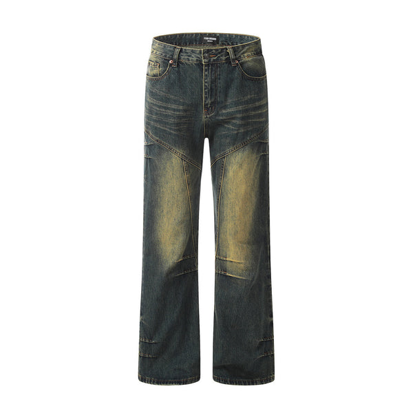 Retro Washed And Worn Jeans For Men