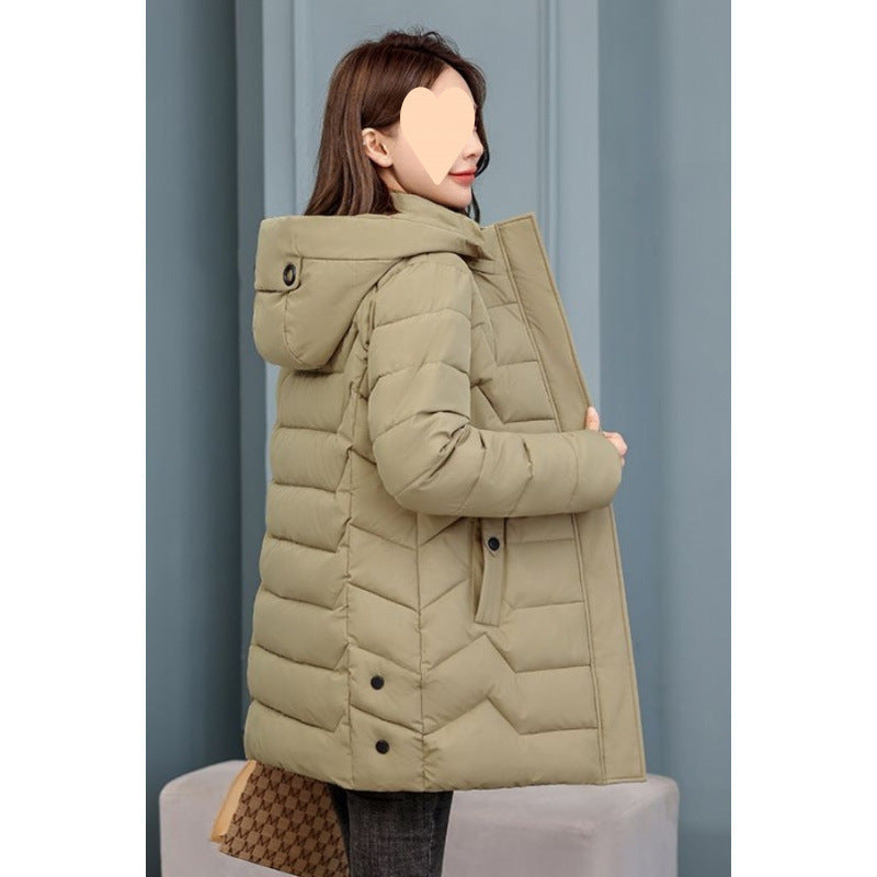 Mid-length Slim Fit Slimming Winter Women's Cotton Clothes
