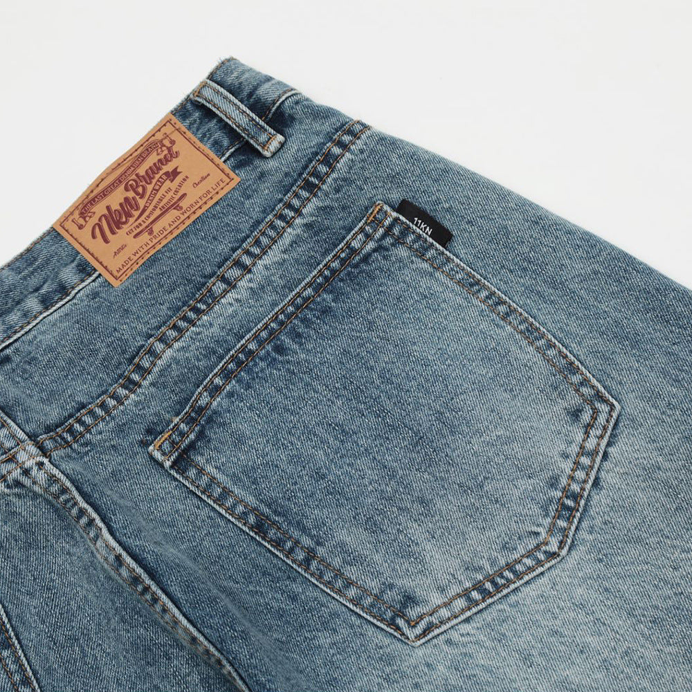 Fashion Personality Distressed Washed Jeans Men