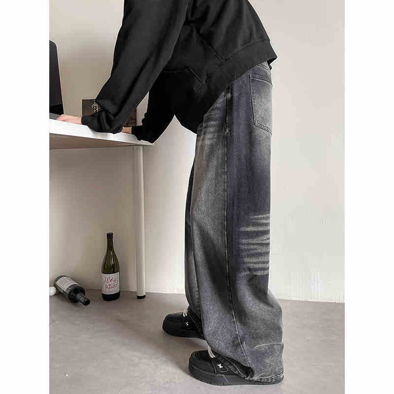 Retro Wide Leg Jeans Men's Oversize Skinny Straight-leg Pants