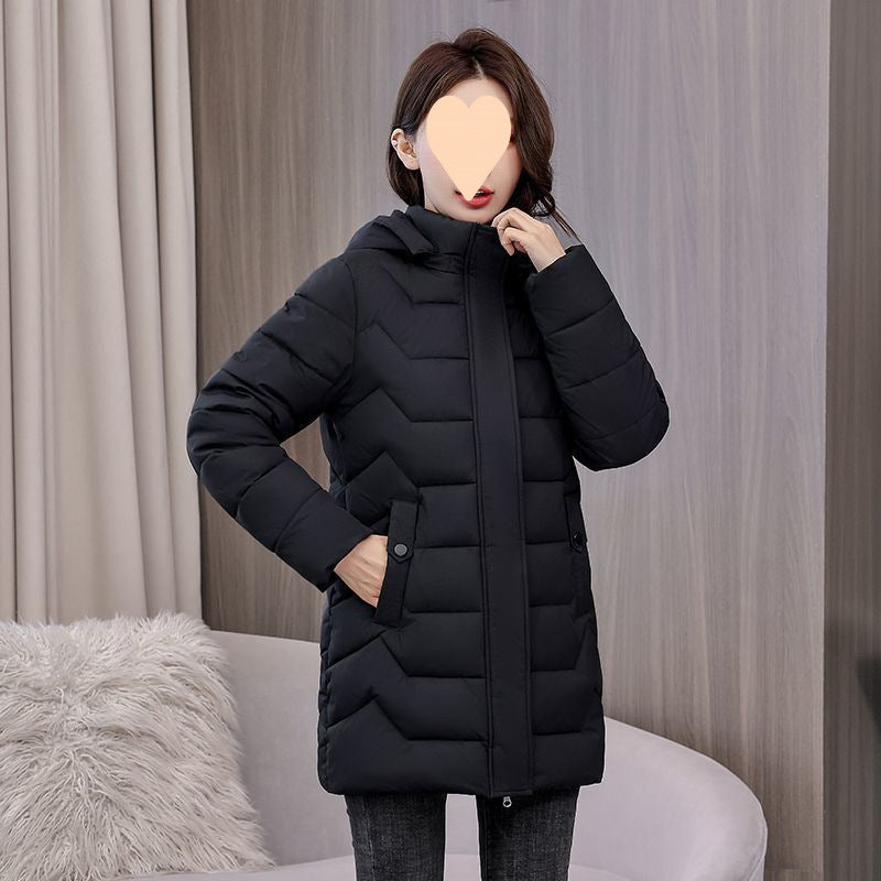 Mid-length Slim Fit Slimming Winter Women's Cotton Clothes