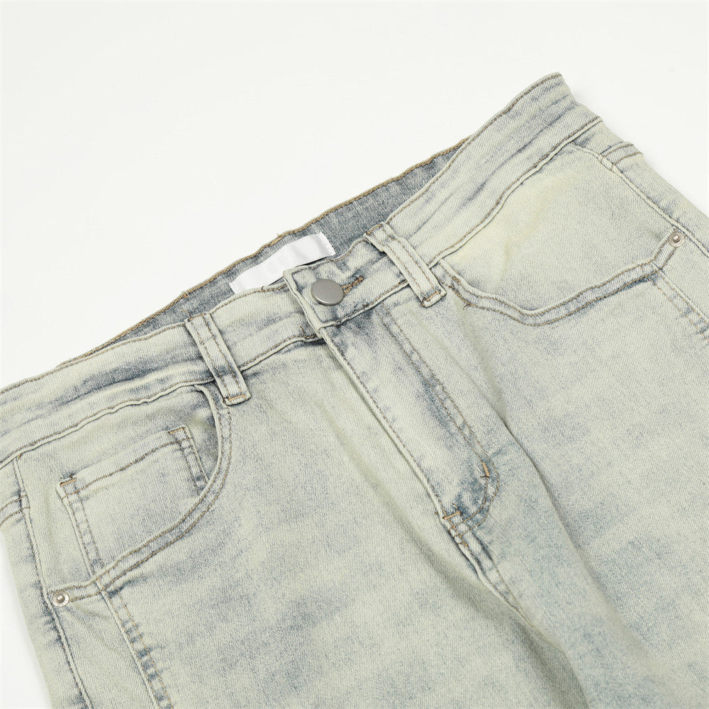 Simple Solid Color Casual Jeans For Men