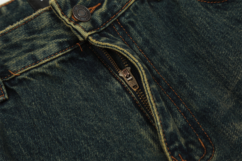 Retro Washed And Worn Jeans For Men