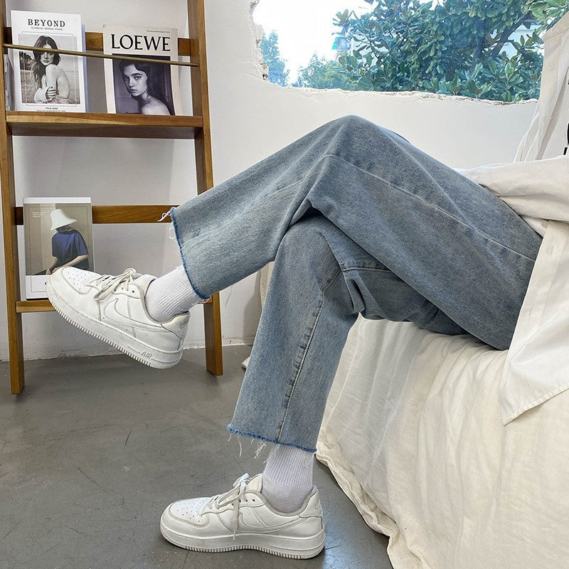 Loose Straight Spring American Retro Jeans Men
