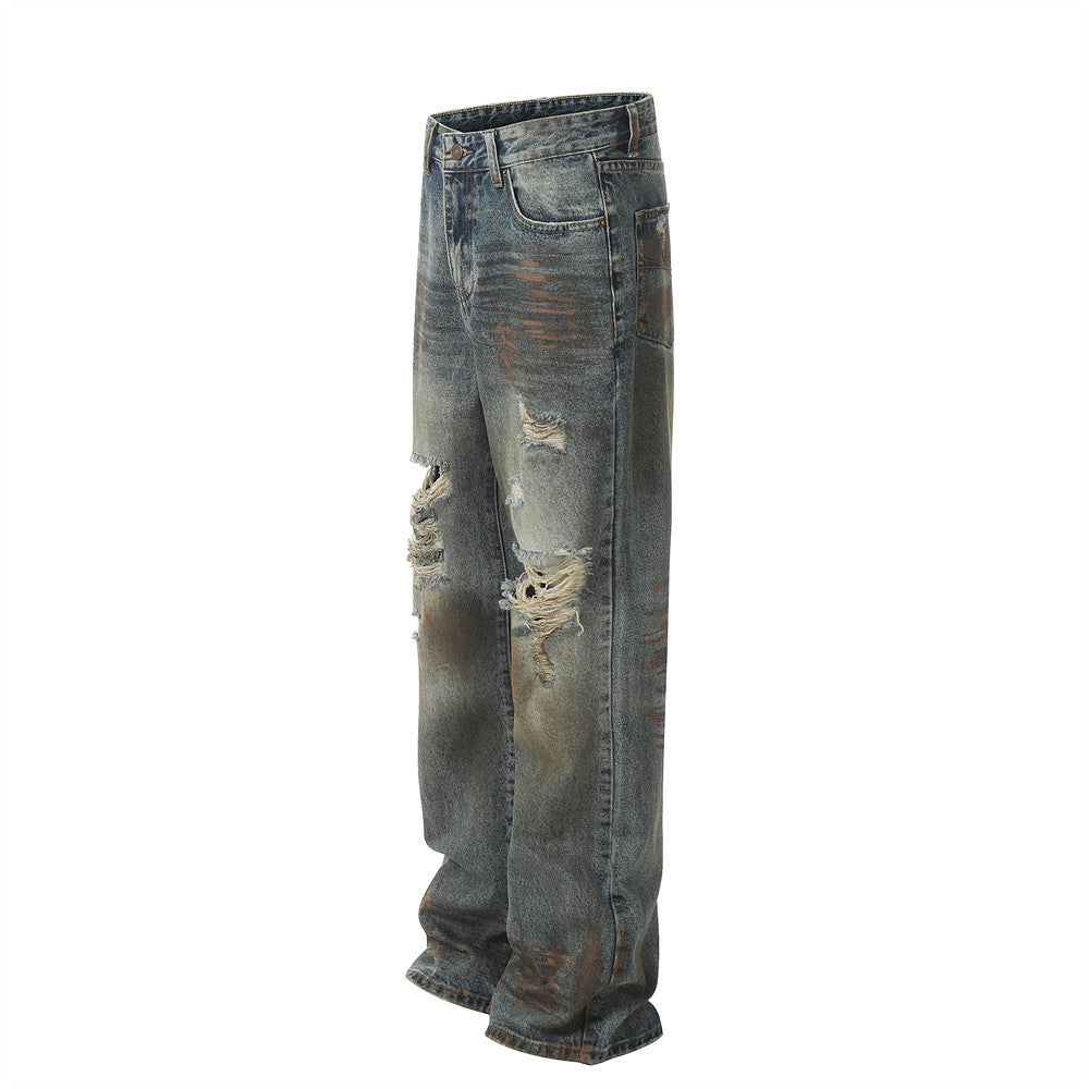 Heavy Industry Ripped Dirty Jeans Men