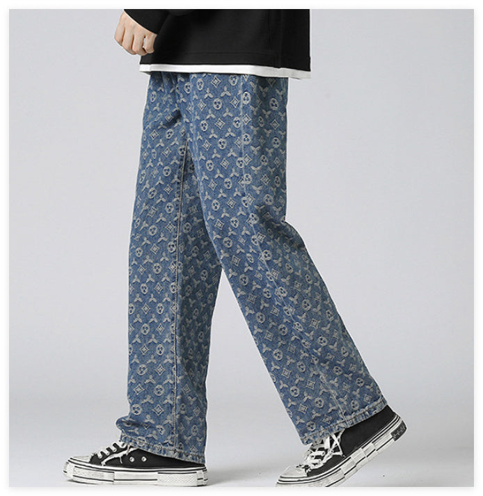 Paisley Casual Pattern Jeans For Men