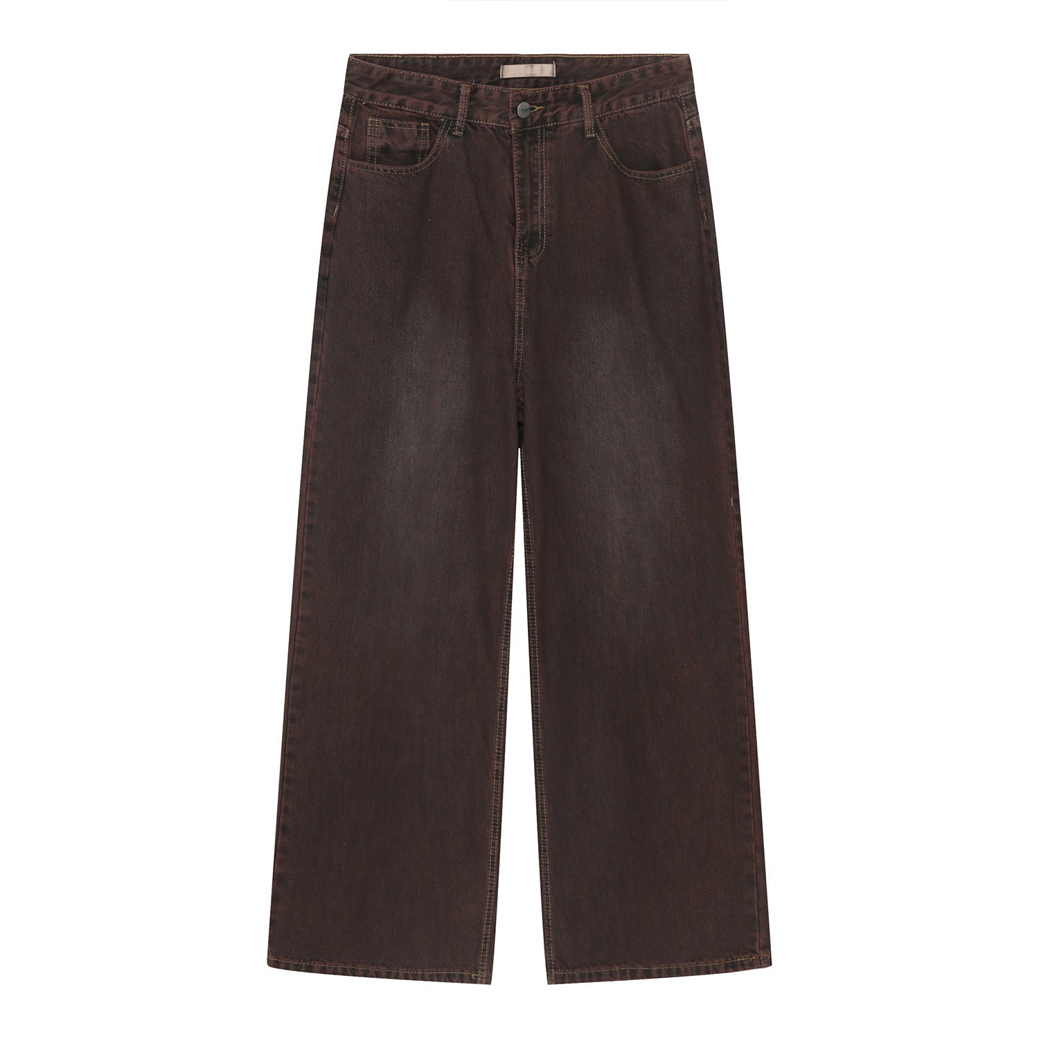 Men's Simplicity Basic Style Straight Loose Niche Purple Jeans