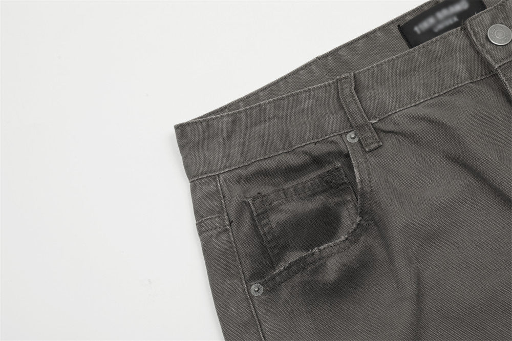 Tie-dyed Washed Dirty Jeans For Men