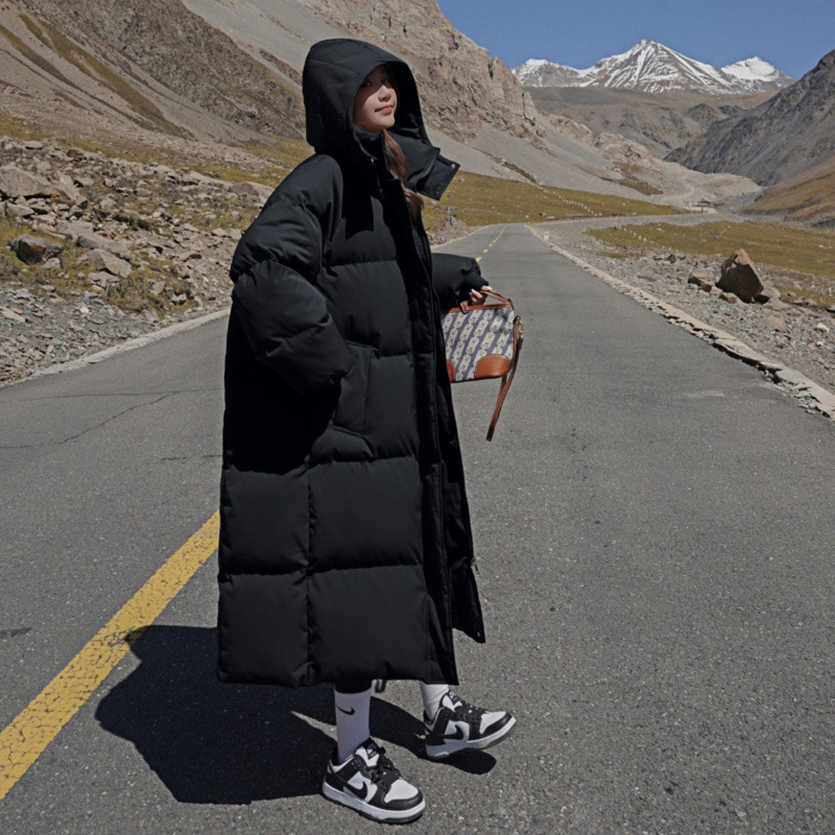 Winter New Mid-length Loose Hong Kong Style Bread Coat Cotton-padded Coat