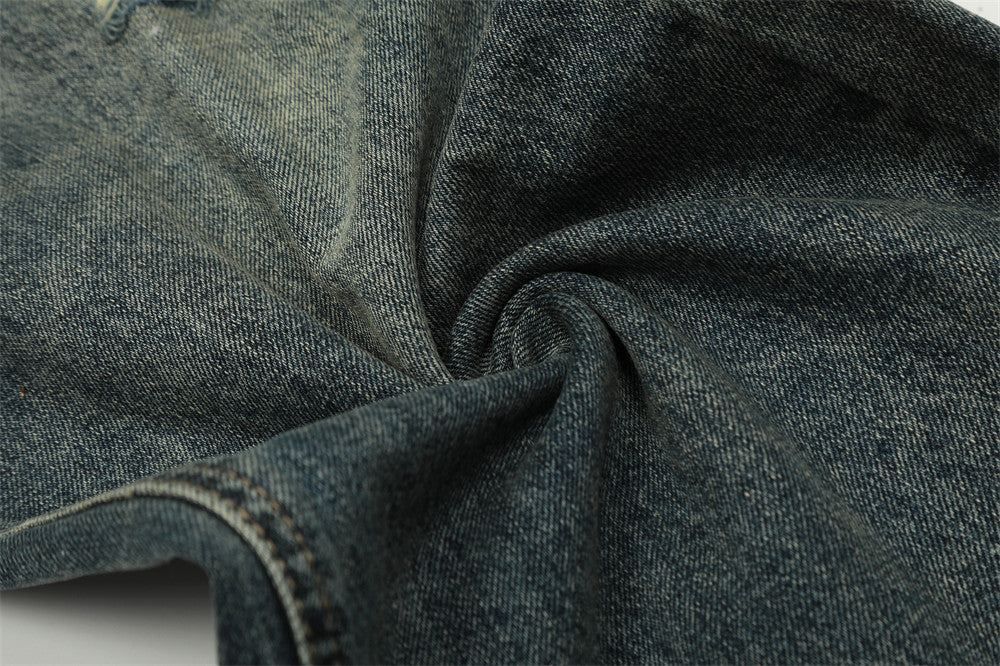 Fashion Personality Cut Straight Jeans For Men