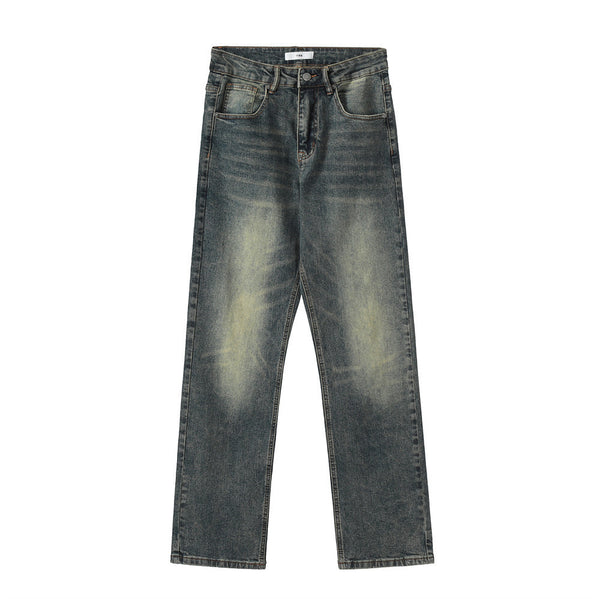 Contrast Color Washed Jeans For Men