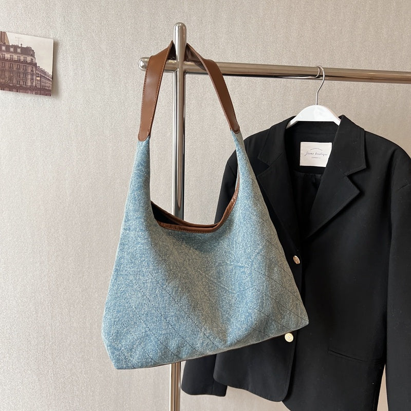Casual Soft Top Denim Handbag
