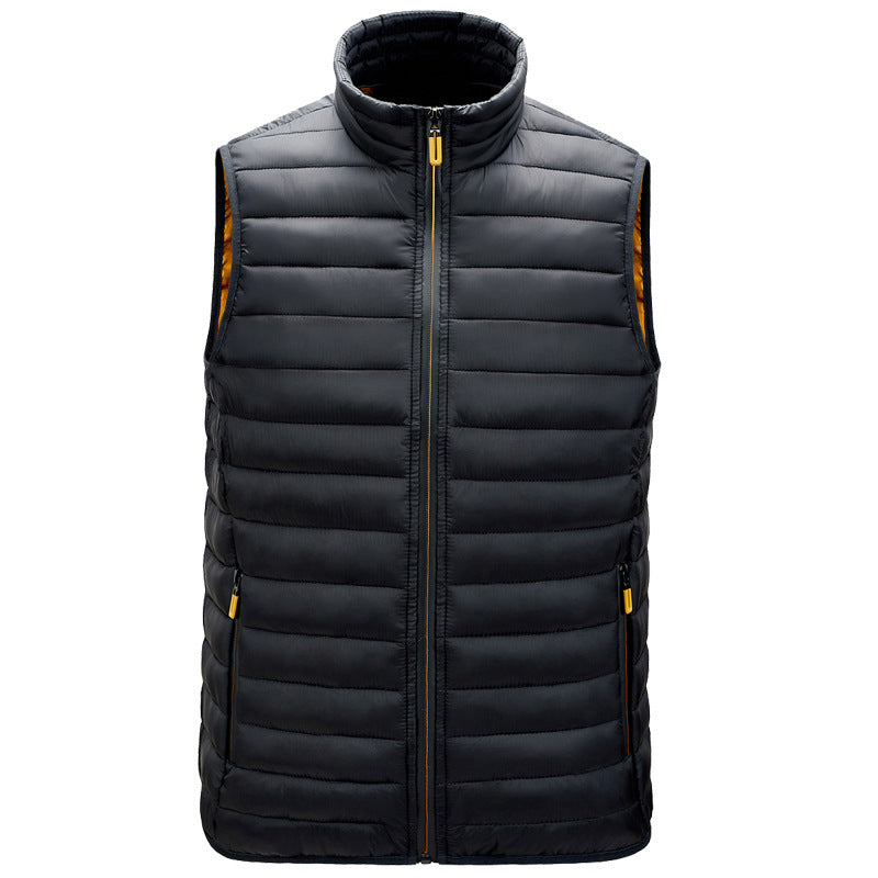 Fashion Men's Autumn Vest Stand-Collar Cotton Jacket