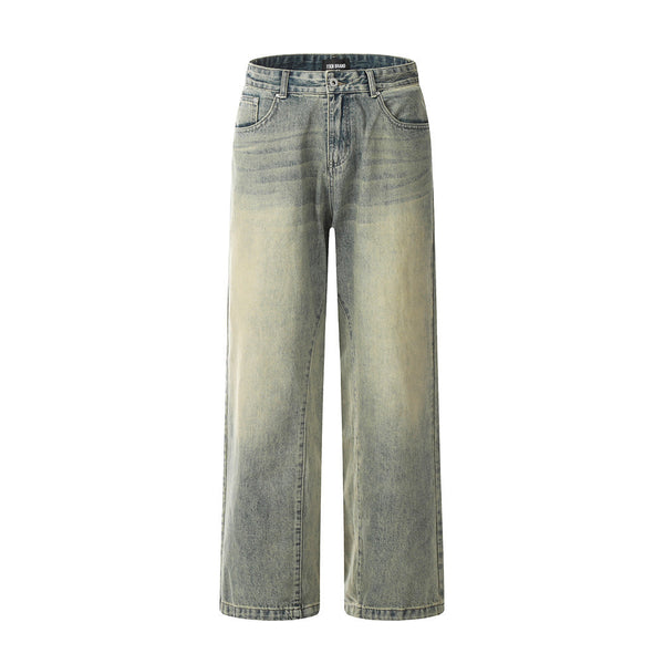 Fashion Washed And Worn Jeans Men