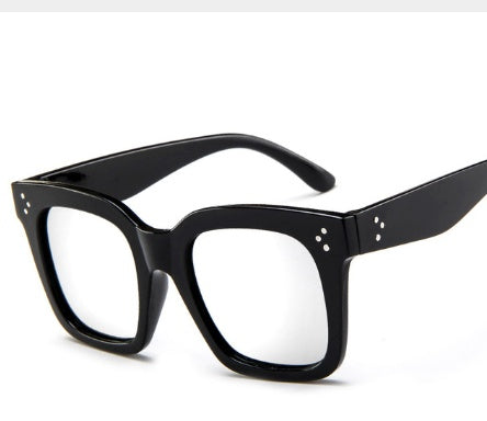new fashion box sunglasses Korean version of colorful reflective sunglasses Personality trend sunglasses wholesale