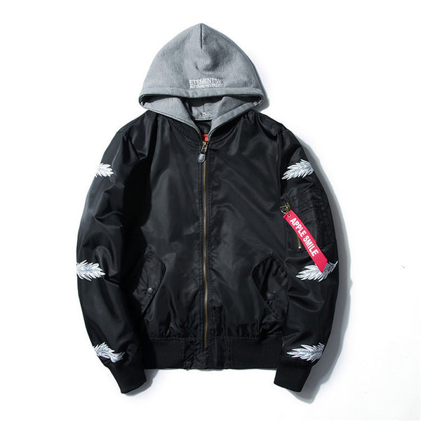 Japanese youth embroidery Harajuku style men's outer pilot jacket