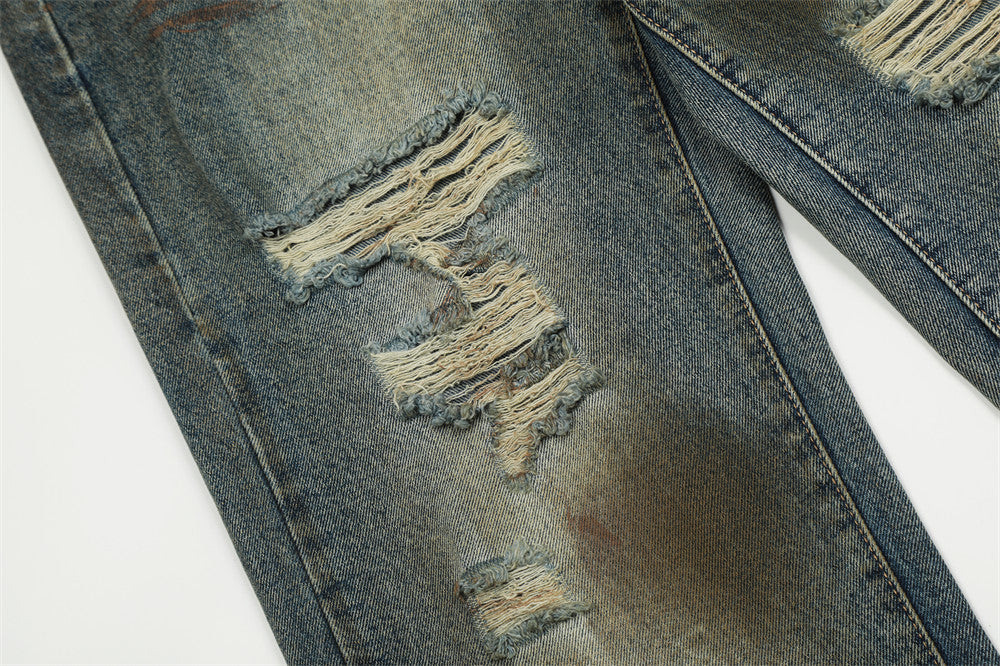 Heavy Industry Ripped Dirty Jeans Men