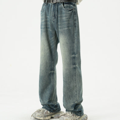 Retro Washed Denim Trousers Bell-bottom Pants