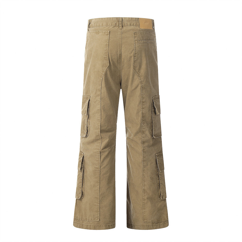 Fashion Punk Wash Water Cargo Jeans Men
