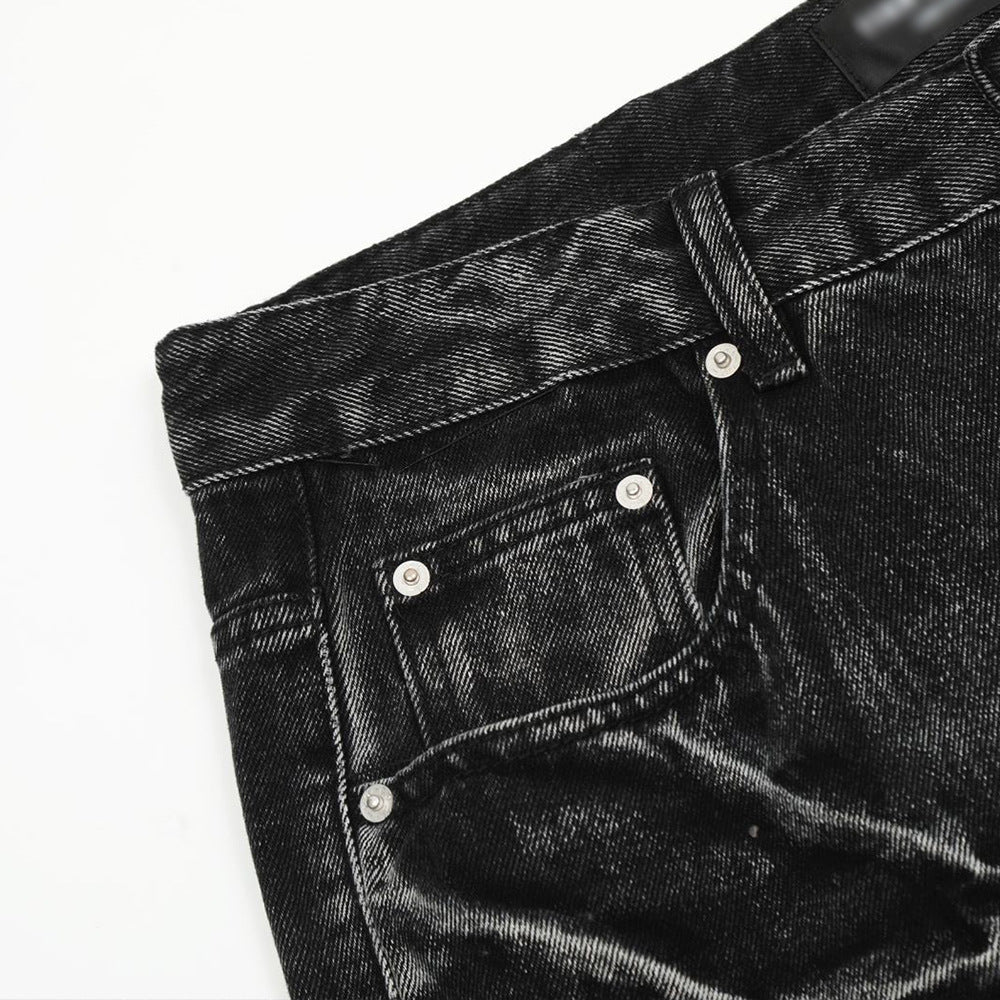 Old Washing Water Wide-leg Jeans Men
