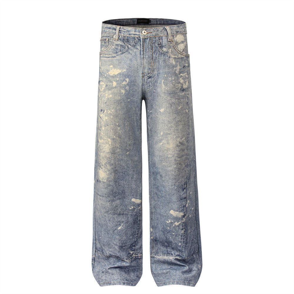 Fashion Personalized Graffiti Loose Jeans Men