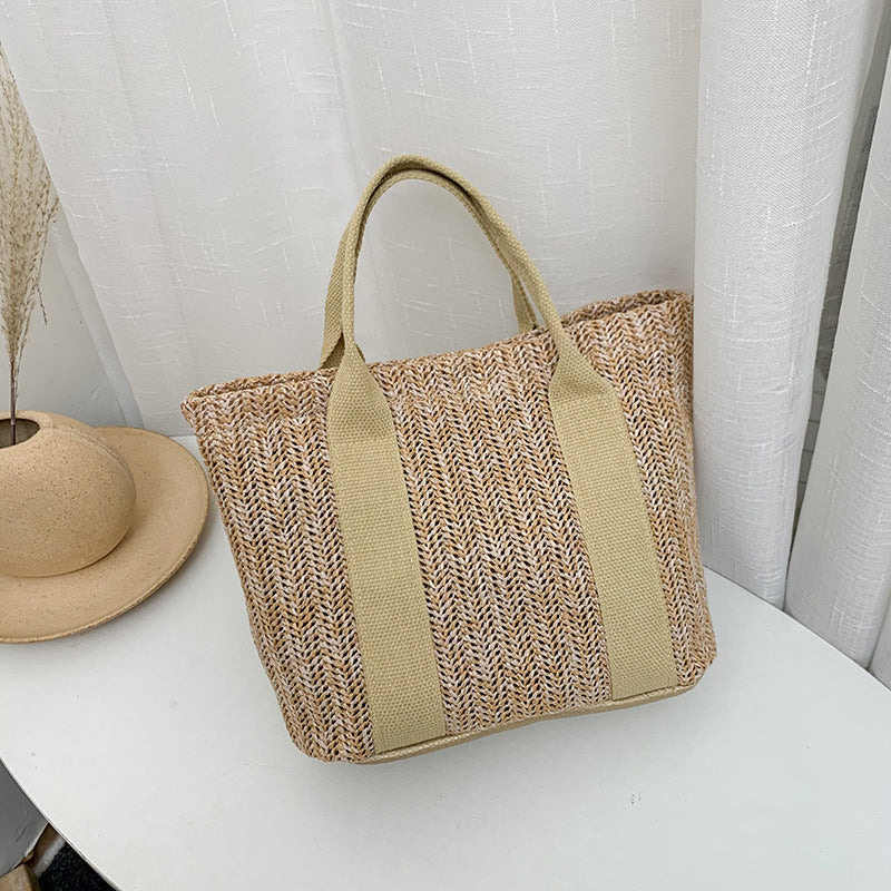 Straw Handbag Beach Style Woven