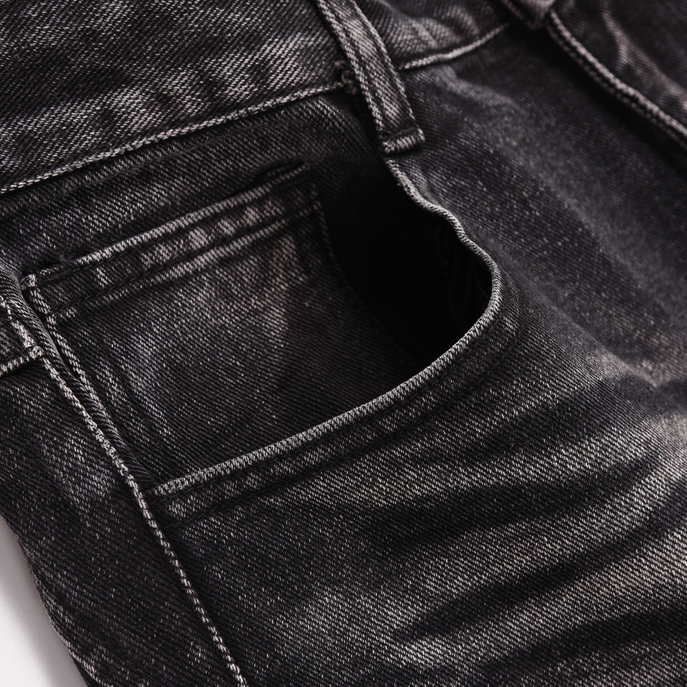 Fashion Wash Distressed Straight Jeans For Men