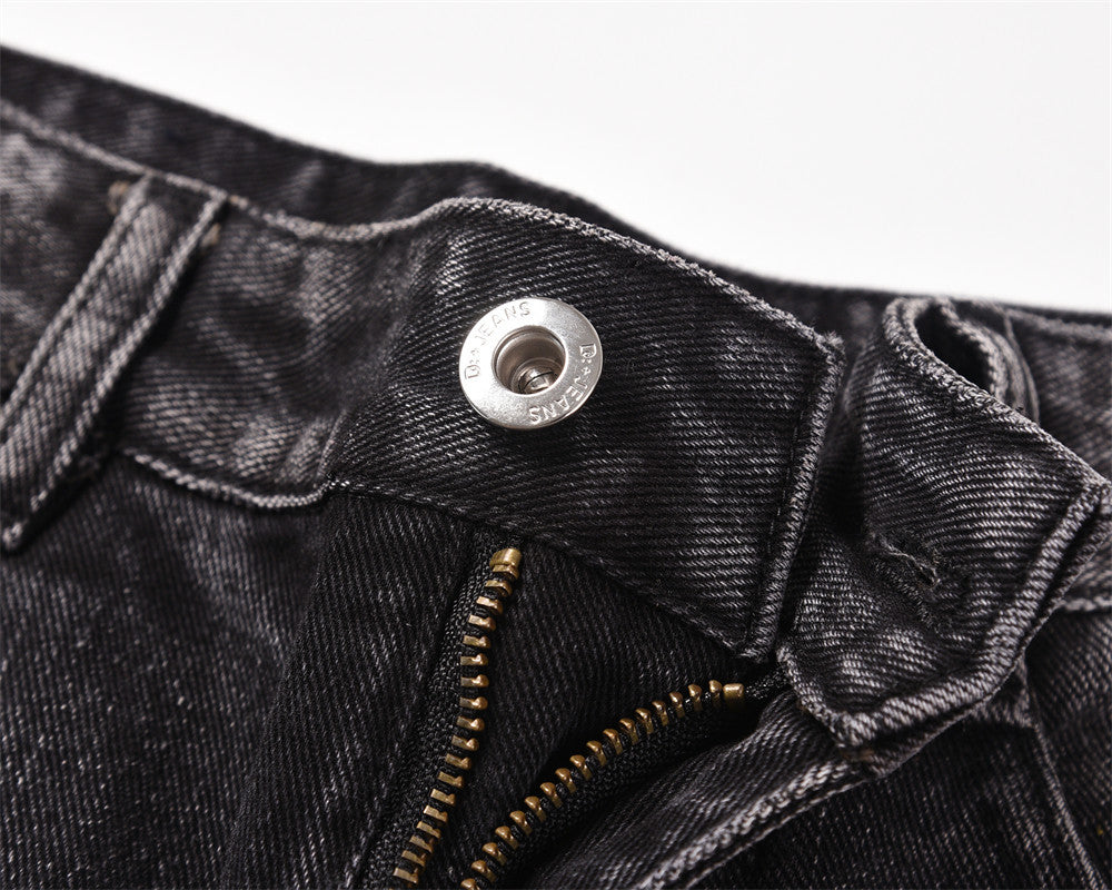 Fashion Wash Distressed Straight Jeans For Men