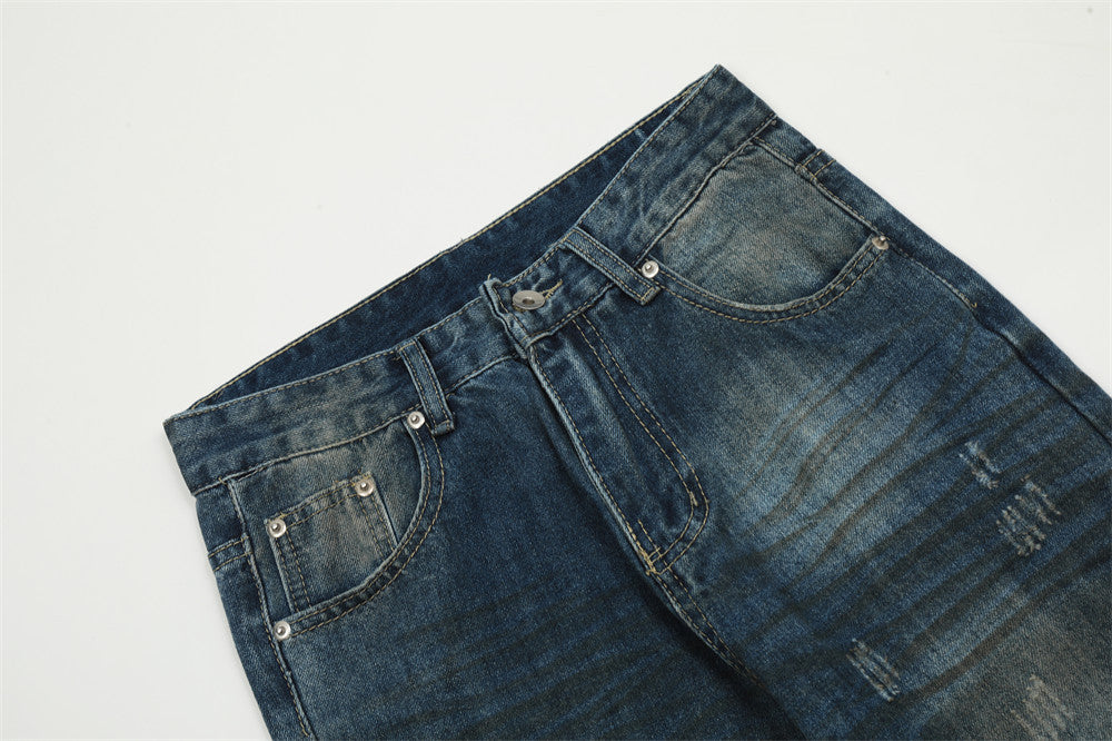 Punk Worn Jeans Trendy Men's Design