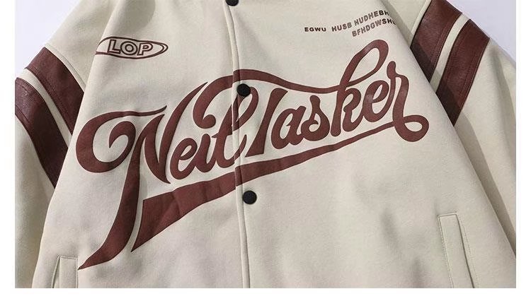 Baseball Uniform Jacket Loose Letters Men And Women Couple Jackets