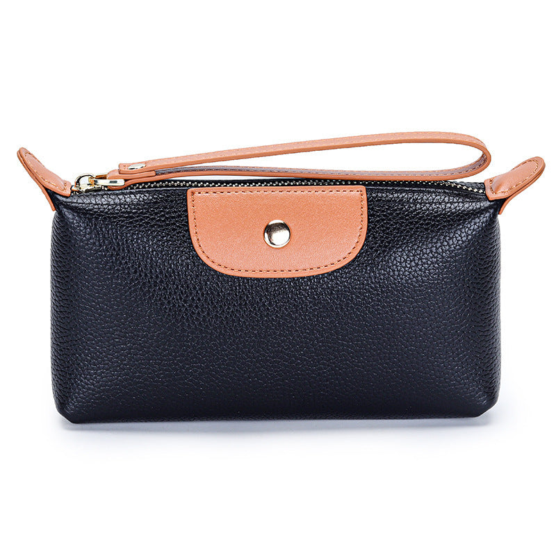 First Layer Women's Leather Handbag Large Capacity Clutch Phone Holder Handbag