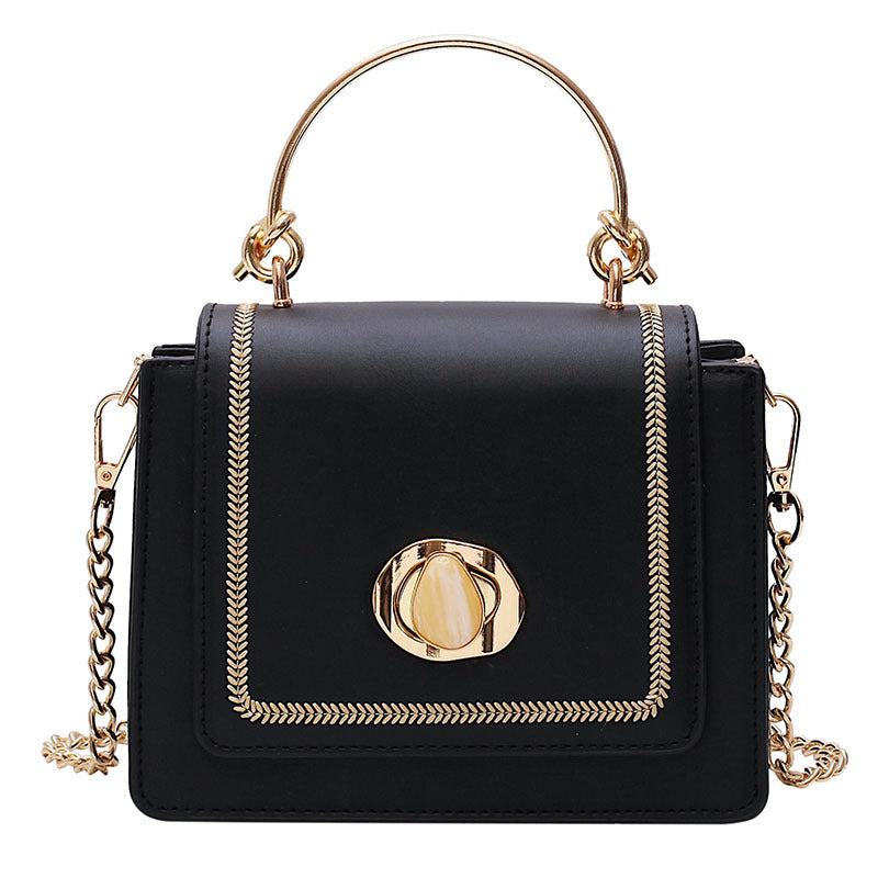 Personalized lock metal handbag