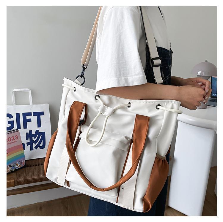 Large Capacity Contrast Color Handbag