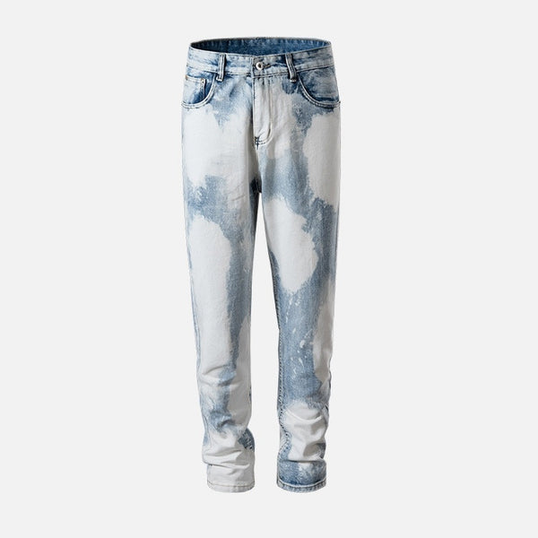Fashion Contrast Washed Distressed Jeans For Men And Women