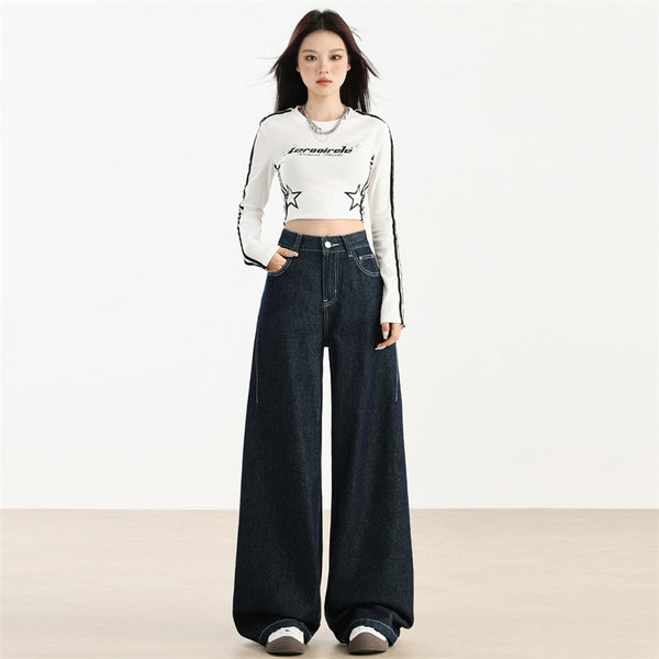 Fashion American Wide Leg Jeans For Women