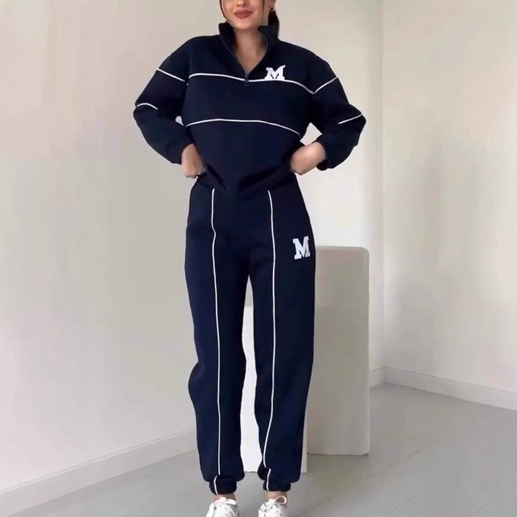 Womens 2 Piece Outfits Lounge Hoodless Pullover Sweatshirt Sweatsuit Sets Sweatshirt Baggy Fashion Sweatpants With Pockets