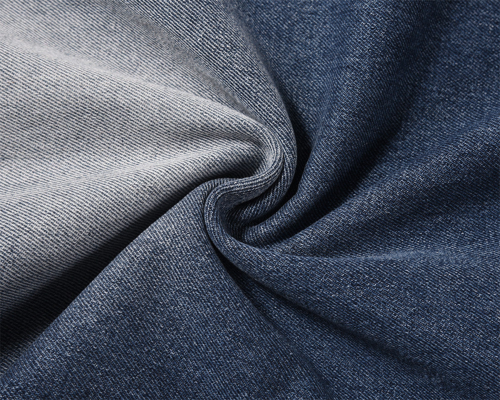 Contrast Color Wide Leg Jeans For Men