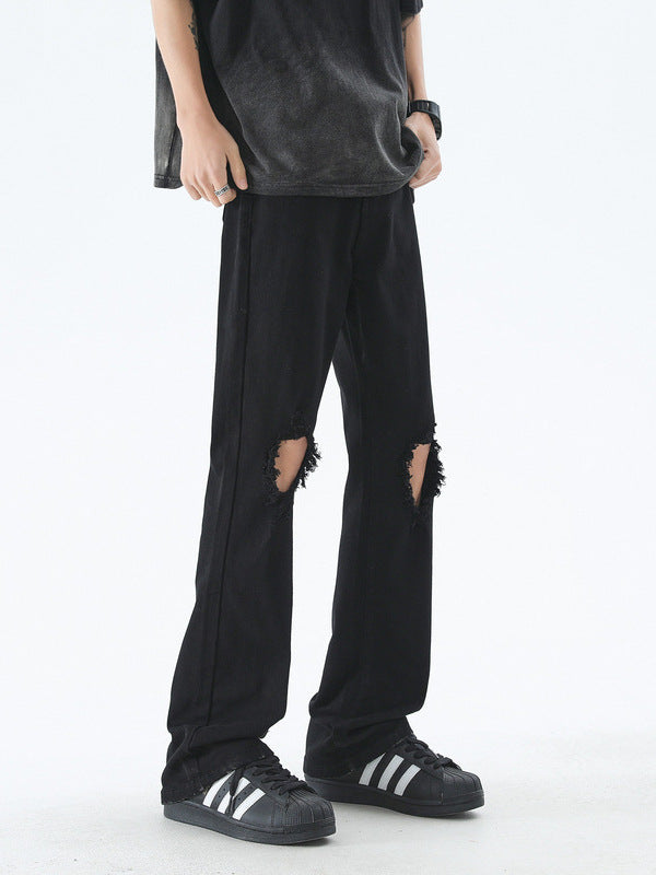 Fashion Retro American Ripped Jeans Men