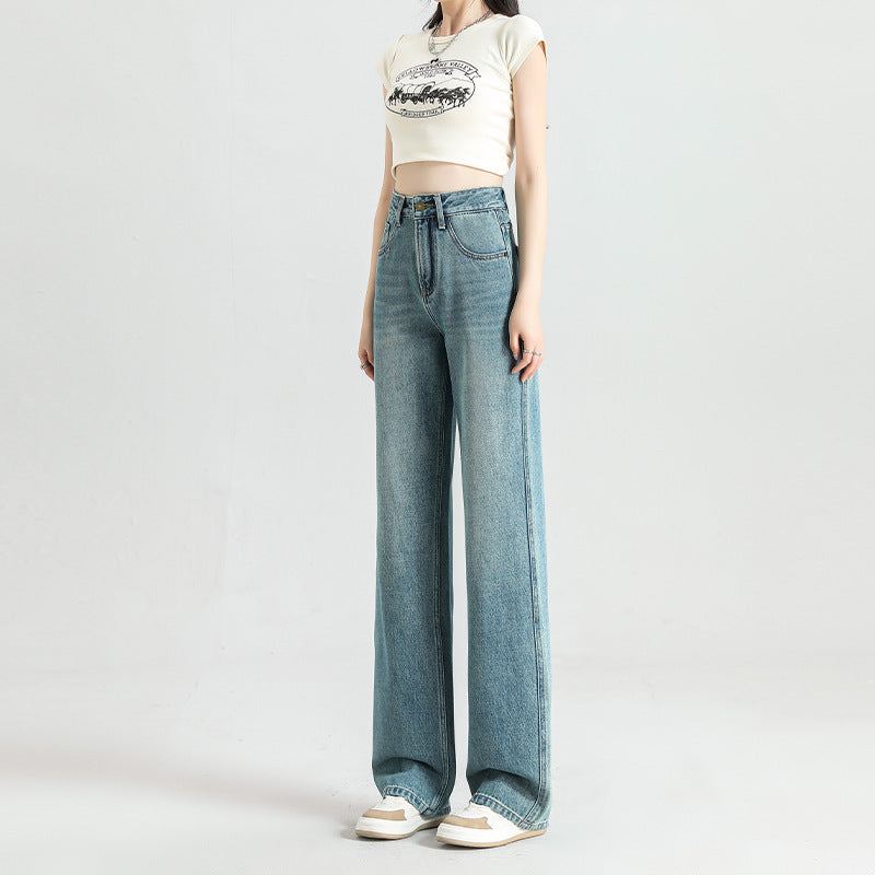 Fashionable Narrow Wide-leg Jeans For Women