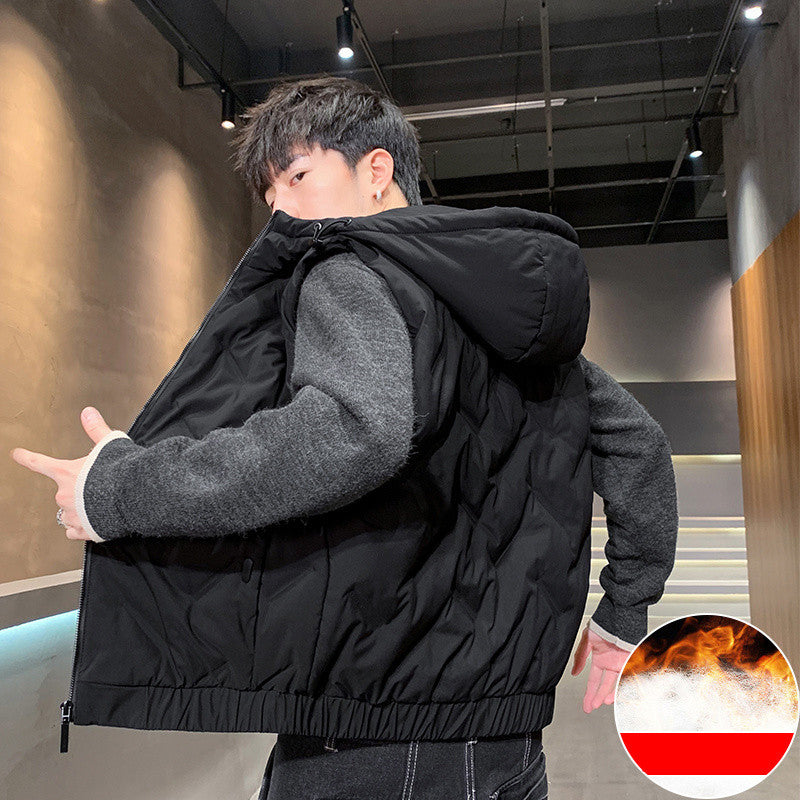 Down Vest Men's Jacket Fleece Warm And Fashionable