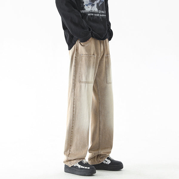 Fashion Personalized Washed Worn Jeans Men