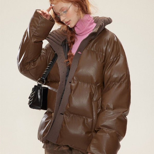 Cotton-padded Coat Stand-up Collar Thermal Loose Fashionable Jacket