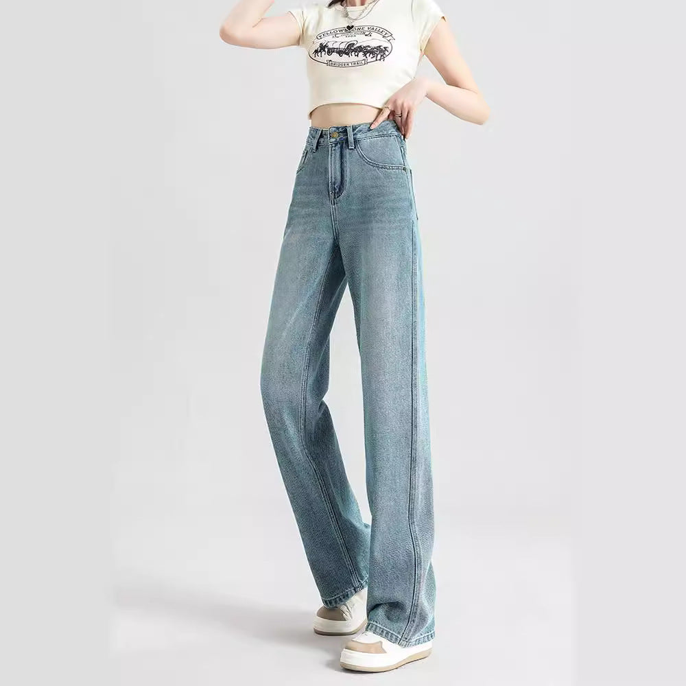 Fashionable Narrow Wide-leg Jeans For Women